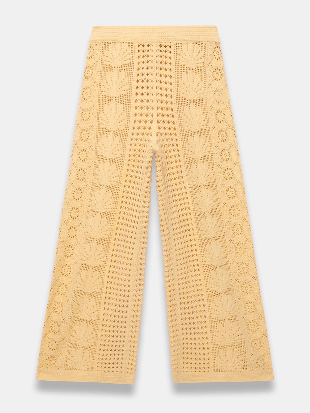 SANDRO, Yellow Crochet Trousers , Size 42 (L-XL) - NWT